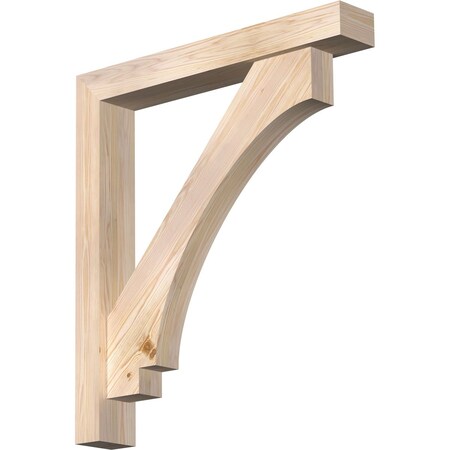 Ekena Millwork Imperial Block Smooth Bracket w/ Offset Brace, Douglas Fir, 5 1/2"W x 36"D x 40"H BKT0604X36X40IMP05SDF